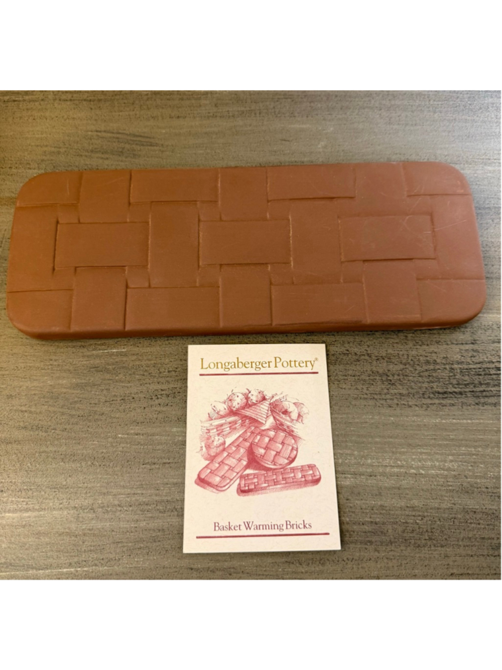 NIB Longaberger Pottery Bread Basket Brick, item number 30074